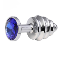 dildo-anal-metalic-rosy-s-plug-with-blue-diamond