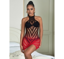 eross-rochie-ombre-fishnet-xs-m-black-red